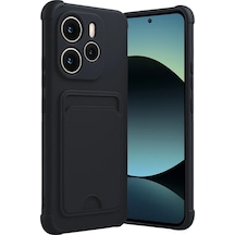 Xiaomi Redmi Note 14 4g Kelvin Kartvizitli Silikon - Siyah Düz Renkli