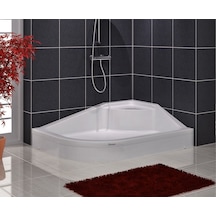 Shower 90X100 Asimetrik Oval Oturmalı Duş Teknesi
