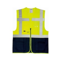 İkaz Yeleği Cepli Uniwest Uw 211 Sarı-lac 3xl
