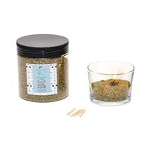 Jasmine Kokulu Yeşil Yaratıcı İnci Tozu Mum 30 Adet Fitil İle Birlikte -250 Gr Açık Mavi