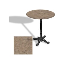 Çipa 1004 Döküm Ayak Yuvarlak Masa Çap 80cm - Werzalit, Wermodin Ve Allzalit Tabla - Edgy Wood Çok Renkli