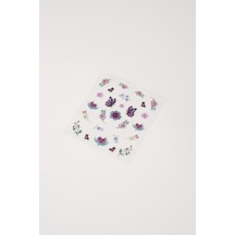 Pop Beauty 5D Kabartmalı Çiçek Desenleri Nail Art Tırnak Süsleme Sticker