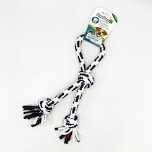 Eurodog - 534 - Diş İpi Halka Üç Düğüm Siyah Beyaz - Kmrsfres - 30 Cm