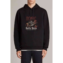 Ac Dc Hells Bells Metal Baskılı Siyah Erkek Örme Kapşonlu Sweat Ac Dc Hells Bells Metal Baskılı Siyah Erkek Örme Kapşonlu Sweat