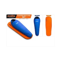 Ocean Pro -18 C Uyku Tulumu & Luno 3.8 Cm Şişme Mat - Turuncu Set Mavi