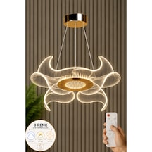 Fresh Model Gold Kaplama 3 Renk Metal Salon Mutfak Oturma Yatak Odası Modern Led Sarkıt Avize Sarı