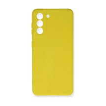 Samsung Uyumlu Galaxy S21 Fe Uyumlu Kılıf Nano İçi Kadife Silikon - Sarı
