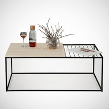 Zinus Orta Sehpa Metal & Orta Masa Açık Meşe /Metal Ayaklı Sehpa