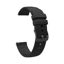 Caseonn Garmin Forerunner 255s Kordon Tokalı Esnek Spor Silikon Kayış Siyah