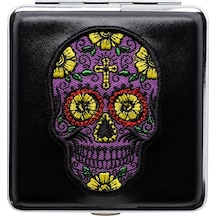 Atomic German Skull Kurukafa Patch Deri Kısa Sig. Tab Akasısı Mor