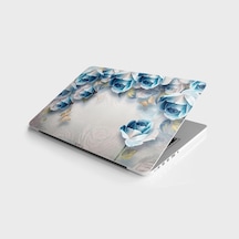 Laptop Sticker Bilgisayar Notebook Pc Kaplama Etiketi Mavi Gül Ya