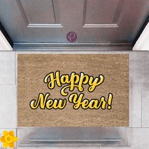 Kapı Önü Paspası Dekoratif Dijital Baskı Yeni Yıl Konsepti P-2578