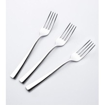 Deniz Sade Tatlı Çatal 12 Parça Gri