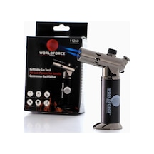 Worldforce Turbo Torch Piezo 1300° Doldurulabilir Jet Pürmüz N11.3474 Siyah