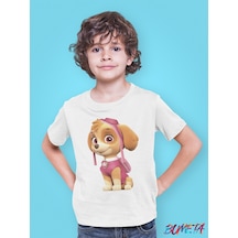 Bumeta Paw Petrol Skye Karakter Characters Çocuk Tişört T-shirt Beyaz