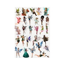 28 Adet Fairycore Periler Sticker Seti - Etiket Seti Scrapbook Bullet Journal Çok Renkli