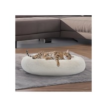 Beyaz Renkli 65 Cm Uzunlukta Kedi Ve Köpek Yatağı