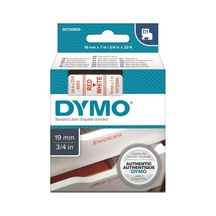 Dymo D1 Beyaz/Kırmızı Yedek Şerit 19Mm X 7Mt 45805