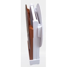 Çanta Zigon Sehpa Oval Model İkili Takım Ahşap Mdf Ceviz Ve Beyaz Renk Uyumu El Yapımı