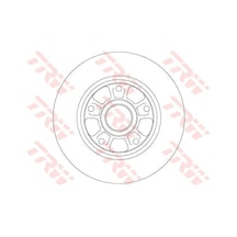 TRW DF6182 Fren Diski Arka Megane III 08- Fluence 08- Rulmansız Düz 260Mm