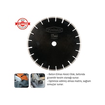 Tomax Elmaslı Beton Kesme 350 X 3,2 X 8 X 25,4 Mm