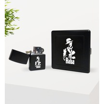 Bk Home Baba Godfather Tasarımlı Siyah Metal Sigara Tabakası ve B N11.262