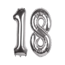18 Yaş 100 CM gümüş Folyo Balon
