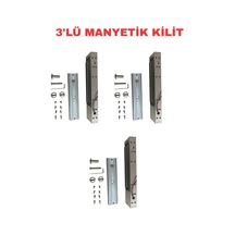 Sr-280 280 Kg Manyetik Kilit 12v/24v Elektromanyetik Kapı Kilidi 3 Adet
