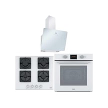 Franke FSL 86 H WH - FHNS 604 4G WH C - FPJ 615 V WH A/600 Beyaz Ankastre Set