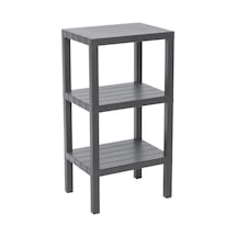 3 Raflı Gri Modüler Ünite Plastik 38x29x74 Cm 5250 Çok Renkli