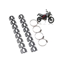 Dinosaurs Bmw F700gs F800gs İçin Siyah Modifiye Egzoz Davlumbazı Koruyucu Kapak Omurga Radyatörü Gosterildigi Gibi