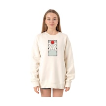 About Blank Tshirthane Demon Slayer Anime Crest Earring Demon Ekru Kadın 2ip Sweatshirt P20752s3194, Xs Acı Kahverengi