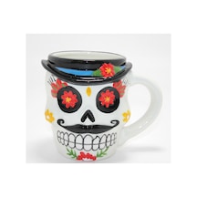 5 Adet Kupa Bardak 3d Kabartmalı Meksikalı Kurukafa Karakterli Tasarım Kupa, Dekoratif Mug, Kahve Çay Bardağı