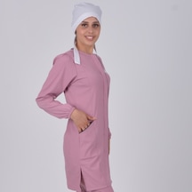 Pudra Soft Likra Hemşire Doktor Tesettür Alt Üst Takım Üniforma
