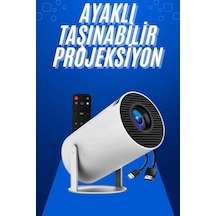 Taşınabilir Projeksiyon Ayaklı Projektör Android Uyumlu Hdmi Girişli - Lisinya