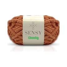 Sensy Chunky Parmak Örgü Ipi 200 Gr El Örgü Ipliği Battaniye Ipi Tarçın