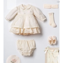 AndyWawa Moonstar Kız Bebek Seti - Moonstar - Ecru - 3-6 Ay - 53106-ecru-3-6 Ay Ekru