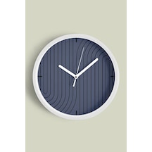 Soyut Tasarım Modern Duvar Saati - 42cm - Önü Camlı Beyaz Kasa - Sessiz Mekanizma-jh0132 Beyaz