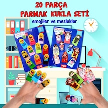 2 Set 20 Parça Tox Emojiler ve Meslekler Parmak Kukla T106 T762