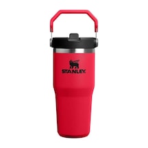 Stanley The Iceflow Flip Straw Pipetli Termos Bardak 0,41 Lt Chili Black Kırmızı