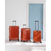 Madame Coco Chest 3'lü Set Valiz/bavul - Kiremit 8684427346396 Çok Renkli