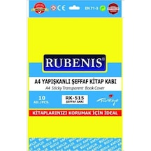 Rubenis Şeffaf Sarı A4 Yapışkanlı Buzlu Kitap Kabı *10