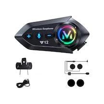 Y12 Motor Kask Kulaklık Rgb Modlu Radyolu Motosiklet Kulaklık 5.3 Bluetooth Intercom 10935725