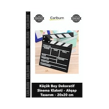 Özel Üretim Şık Film Hediye Masaüstü Küçük Boy Dekoratif Sinema Klaketi Ahşap Tasarım 20x20 Cm