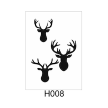 Hayvan Temalı Desenler Stencil Şablon 25X35 H-008