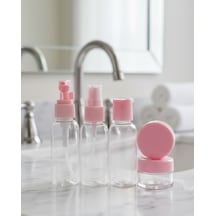 Taşınabilir 5 Li Seyahat Kozmetik Şişe Seti 30 Ml Sızdırmaz Çokrenkli