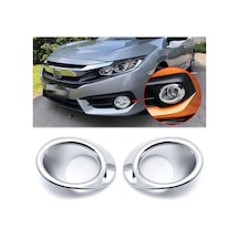 Honda Civic Uyumlu 2016 Sonrası Sis Lambası Kaplama Krom Parça
