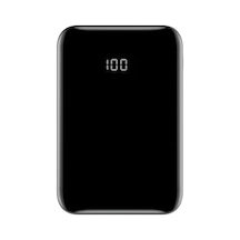 10000 Mah Taşınabilir Powerbank, Çift Usb Çıkışlı 2.1a Hızlı Şarj , Led Dijital Ekranlı, Ultra İnce Ve Hafif 180 G, Telefon Ve Tablet Uyumlu Siyah