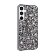 Subutu Galaxy S24 Uyumlu Parlak Taşlı Tasarım Pırlanta Sbt Kılıf-gri Gri