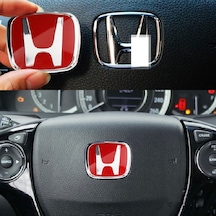 Honda Civic 2012.2016 Fb7 Kırmızı H Direksiyon Logo-ablem